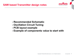 SAW based Transmitter design notes