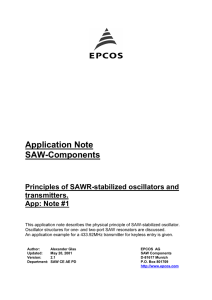 Application Note SAW-Components
