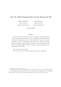 The US Dollar Exchange Rate and the Demand for Oil