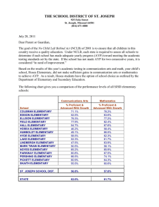 Hosea School Letter 2011 - St. Joseph School District