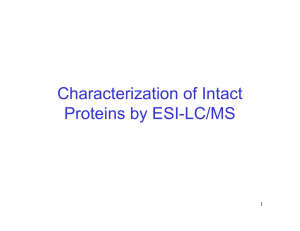 Characterization of Intact Proteins by ESI
