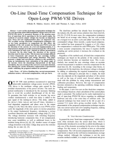 On-line dead-time compensation technique for open-loop PWM