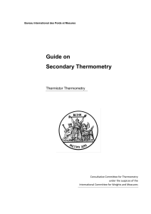 Guide on Secondary Thermometry: Thermistor Thermometry