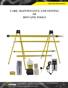 care, maintenance, and testing of hot line tools