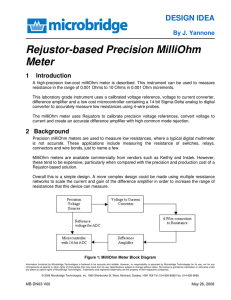 Rejustor-based Precision MilliOhm Meter