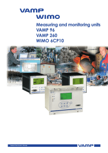 Measuring and monitoring units VAMP 96 VAMP 260 WIMO 6CP10