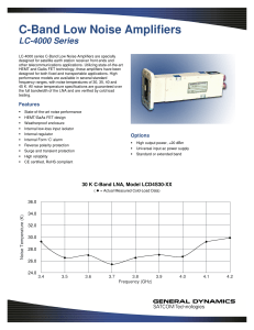 C-Band Low Noise Amplifiers - General Dynamics SATCOM