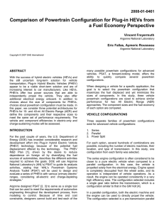Comparison of Powertrain Configuration for Plug