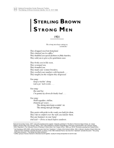 Sterling A. Brown, Strong Men, 1931