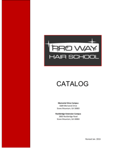 1 Revised Jan. 2016 - Pro Way Hair School