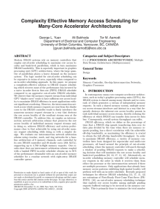 Complexity Effective Memory Access Scheduling for Many