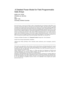 A Detailed Power Model for Field Programmable Gate Arrays