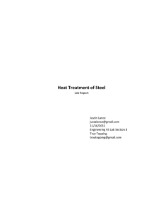 Lab Report: Heat Treatment of Steel