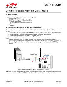 C8051F34x Development Kit User`s Guide
