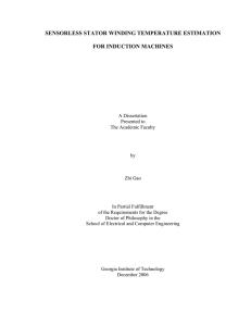 SENSORLESS STATOR WINDING TEMPERATURE ESTIMATION