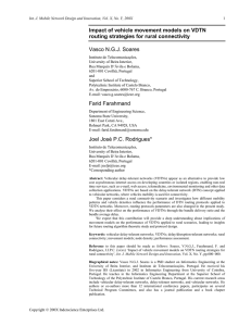 Impact of vehicle movement models on VDTN routing