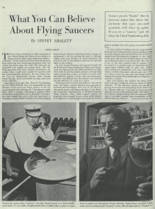 What You Can Believe About Flying Saucers