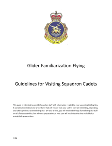 Glider Familiarization Flying Guidelines for Visiting Squadron Cadets