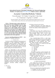 Acoustic Controlled Robotic Vehicle