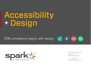 Accessibility and Design SPARK