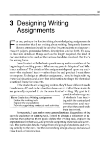 3 Designing Writing Assignments