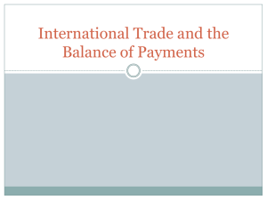 International Trade and the Balance of Payments