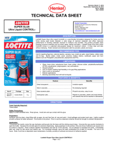 TECH DATA - Loctite Adhesives