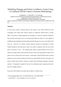 Modelling Damage and Failure in Adhesive Joints Using A