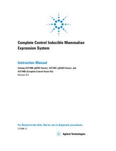 Complete Control Inducible Mammalian Expression System