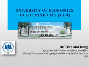 UNIVERSITY OF ECONOMICS HO CHI MINH CITY (UEH)