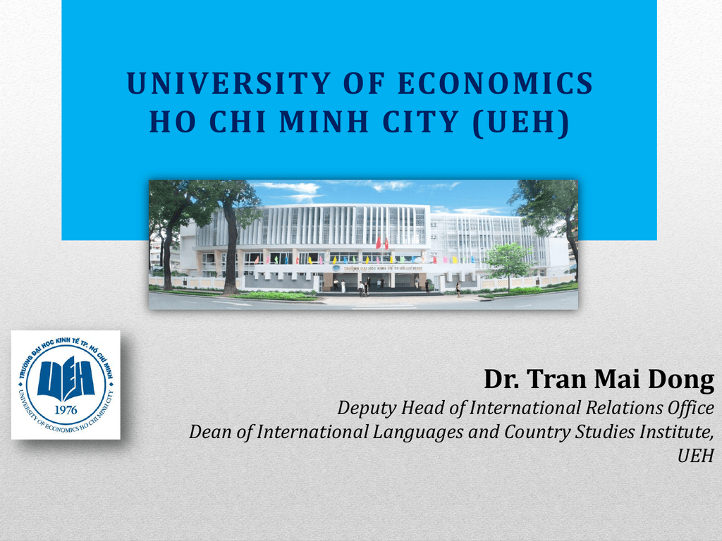 Asdasd ASDASDASD, University of Economics Ho Chi Minh City, Department of  Economics