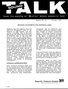Bulletin No. 26 October, 1953 SPLICING TECHNIQUES FOR