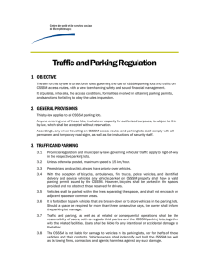 Traffic and Parking Regulation