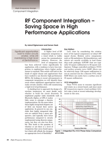 RF Component Integration - High Frequency Electronics