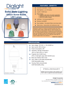 Edison Screw Based LED Lamps