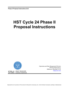 HST Phase II Proposal Instructions