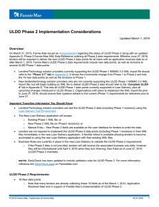 ULDD Phase 2 Implementation Considerations