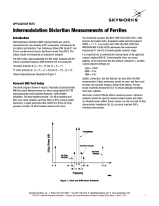 Intermodulation Distortion Measurements of Ferrites