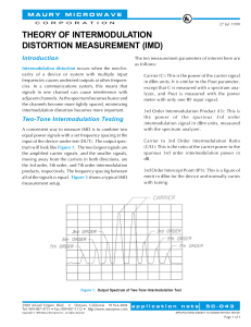 theory of intermodulation distortion measurement