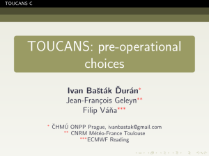 TOUCANS: pre-operational choices - RC-LACE