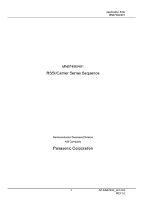 RSSI/Carrier Sense Sequence Panasonic Corporation