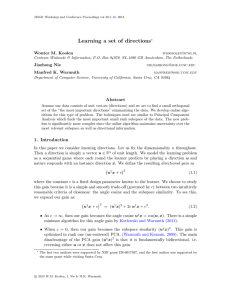 Learning a set of directions - Journal of Machine Learning Research