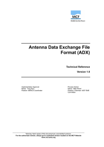 Antenna Data Exchange Format (ADX) - MCF