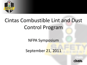 Cintas Combustible Lint and Dust Control Program