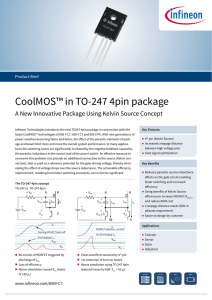 Product Brief CoolMOS in TO-247 4pin package