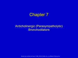 Anticholinergic (Parasympatholytic)