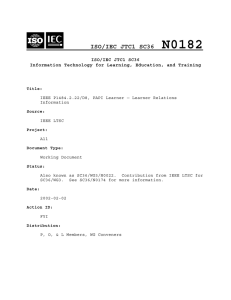 IEEE - SC32/WG2 (Metadata)