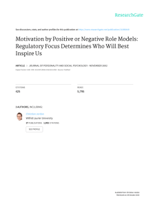 Motivation by Positive or Negative Role Models