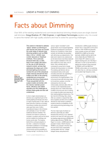 Facts about Dimming