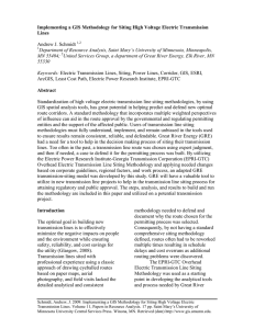 Implementing a GIS Methodology for Siting High Voltage Electric